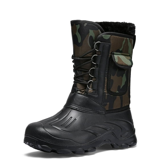 Tanleewa Snow Boots for Men Winetr Warm Waterproof Hiking Shoes 8.5 Adult Male