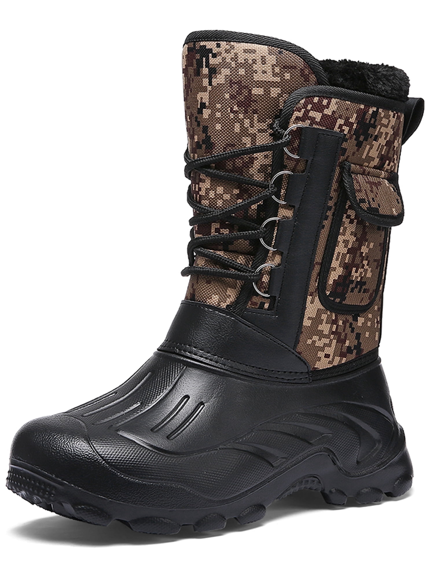 Tanleewa Snow Boots for Men Winetr Warm Waterproof Hiking Shoes 8.5 Adult Male