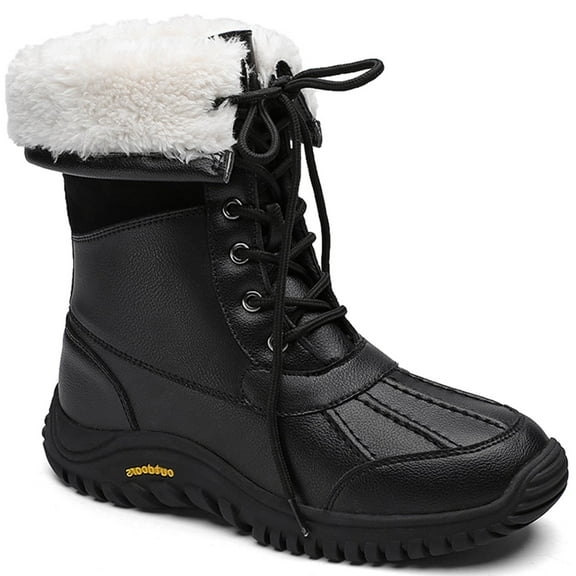 Tanleewa Snow Boots for Women Fashion Mid-Calf Winter Boots 9 Female