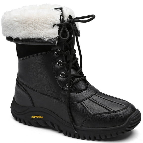 Tanleewa Snow Boots for Women Fashion Mid-Calf Winter Boots 6.5 Female