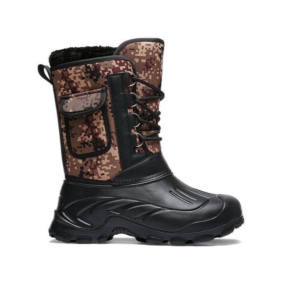 Tanleewa Snowboots for Men Mid Calf Outdoor Winter Shoes 10 Adult Male