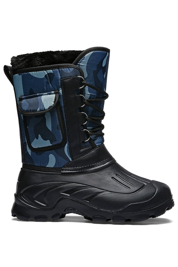 Snowboots for Men Mid Calf Outdoor Winter Shoes 9.5 Adult Male