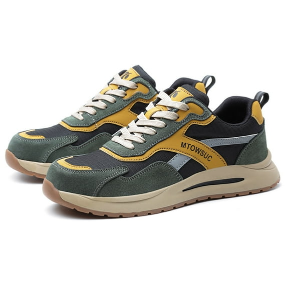 Tanleewa Steel Toe Safety Shoes for Men Women Work Sneakers Non-Slip Industrial Construction Boots