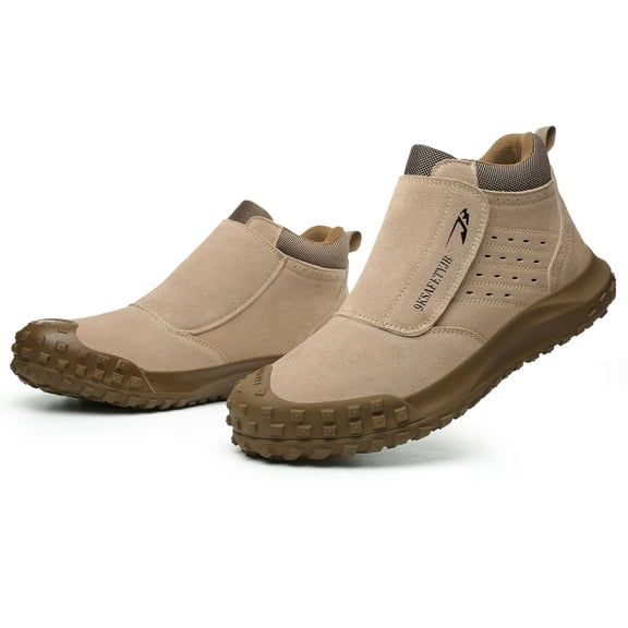 Tanleewa Steel Toe Work Boots for Men Women Waterproof Safety Shoes Hook & Loop Industrial Sneakers Welding Shoes