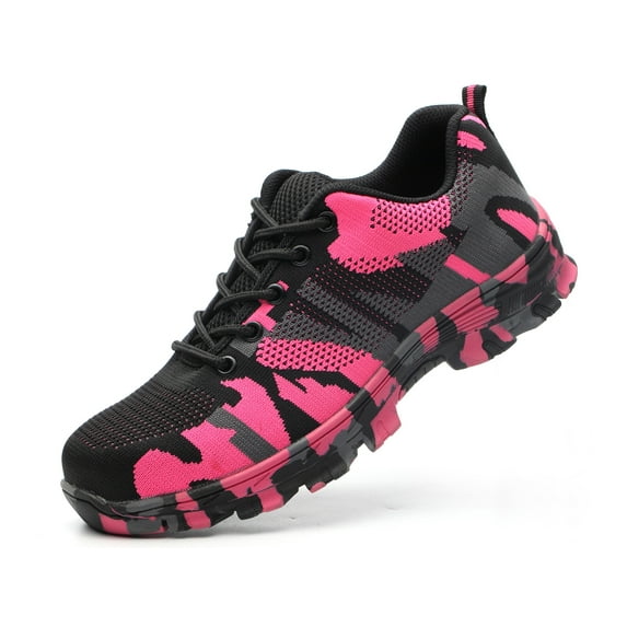 Tanleewa Steel Toe Work Shoes for Women Breathable Safety Shoe Size 6.5