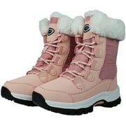 TANLEEWA Waterproof Womens Snow Boots Mid-Calf Winter Boots 6 Female