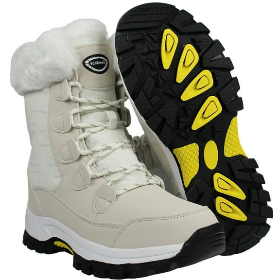 Tanleewa Women Snow Boots Classic Mid-Calf Winter Boots 7 Female