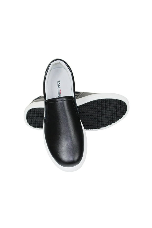 Womens Flexible Oil and Slip Resistant Work Shoes Comfort Slip Ons Shoe Size 6.5