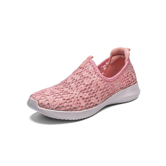 Tanleewa Womens' Slip-ons Loafers Mesh Knit Walking Shoes Breathable Sneakers Shoe Size 9