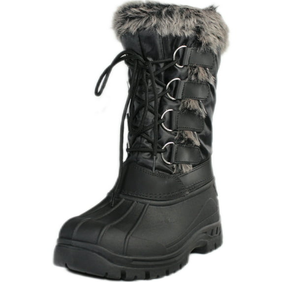 Tanleewa Womens Snow Boots Mid Calf Waterproof Winter Shoes 6 Female