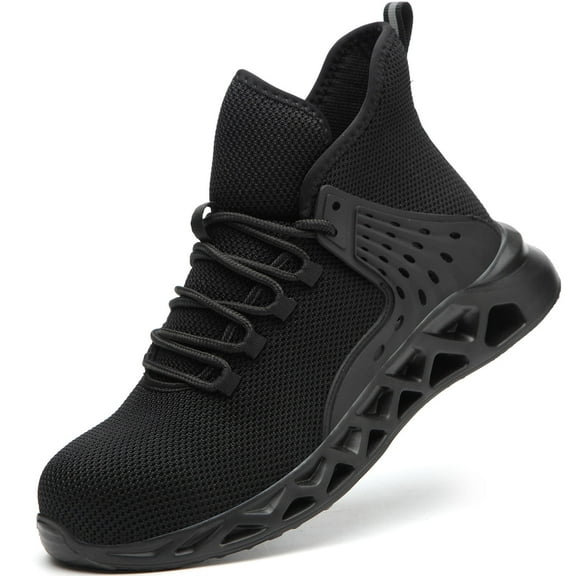 Tanleewa Work Safety Shoes for Men Steel Toe Breathable Sneakers Shoe Size 12.5