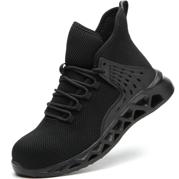 Tanleewa Work Safety Shoes for Men Steel Toe Breathable Sneakers Shoe Size 8.5