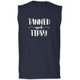 thumbnail image 1 of Tanned and Tipsy Adult Sleeveless Tee, 1 of 3