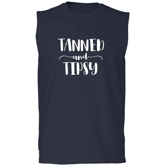 Tanned and Tipsy Adult Sleeveless Tee
