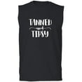 thumbnail image 1 of Tanned and Tipsy Adult Sleeveless Tee, 1 of 3