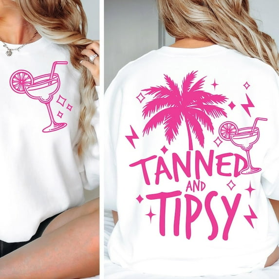 Tanned and Tipsy T-shirt, Summer Shirt, Retro Summer Shirt, Summer Shirt, Beach Shirt, Trendy summer TH290537