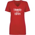 thumbnail image 1 of Tanned and Tipsy Womens V-Neck T-Shirt, 1 of 2