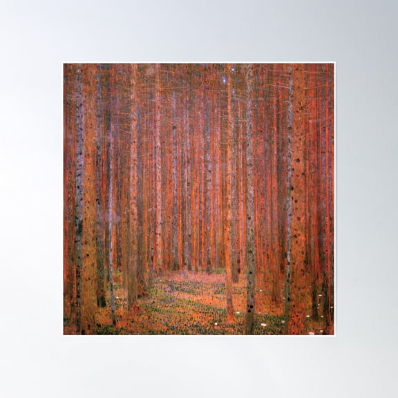 Tannenwald I By Gustav Klimt Fine Art Poster Wall Art, Modern Wall Decor, 12x18 UNFRAMED