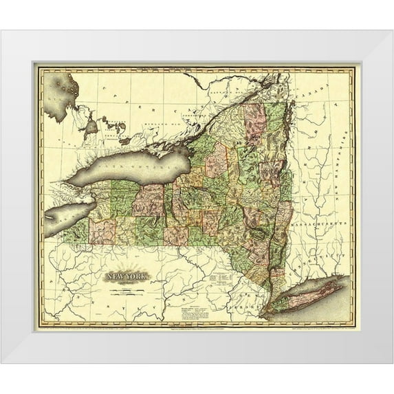 Tanner 14x12 White Modern Wood Framed Museum Art Print Titled - New York - Tanner 1819