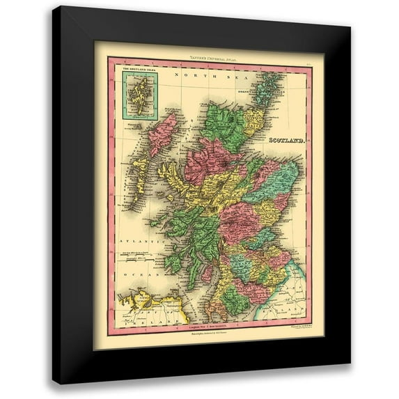 Tanner 15x18 Black Modern Framed Museum Art Print Titled - Scotland - Tanner