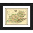 thumbnail image 1 of Tanner 18x14 Black Ornate Wood Framed with Double Matting Museum Art Print Titled - Kentucky, Tennessee, Part of Illinois - Tanner, 1 of 4