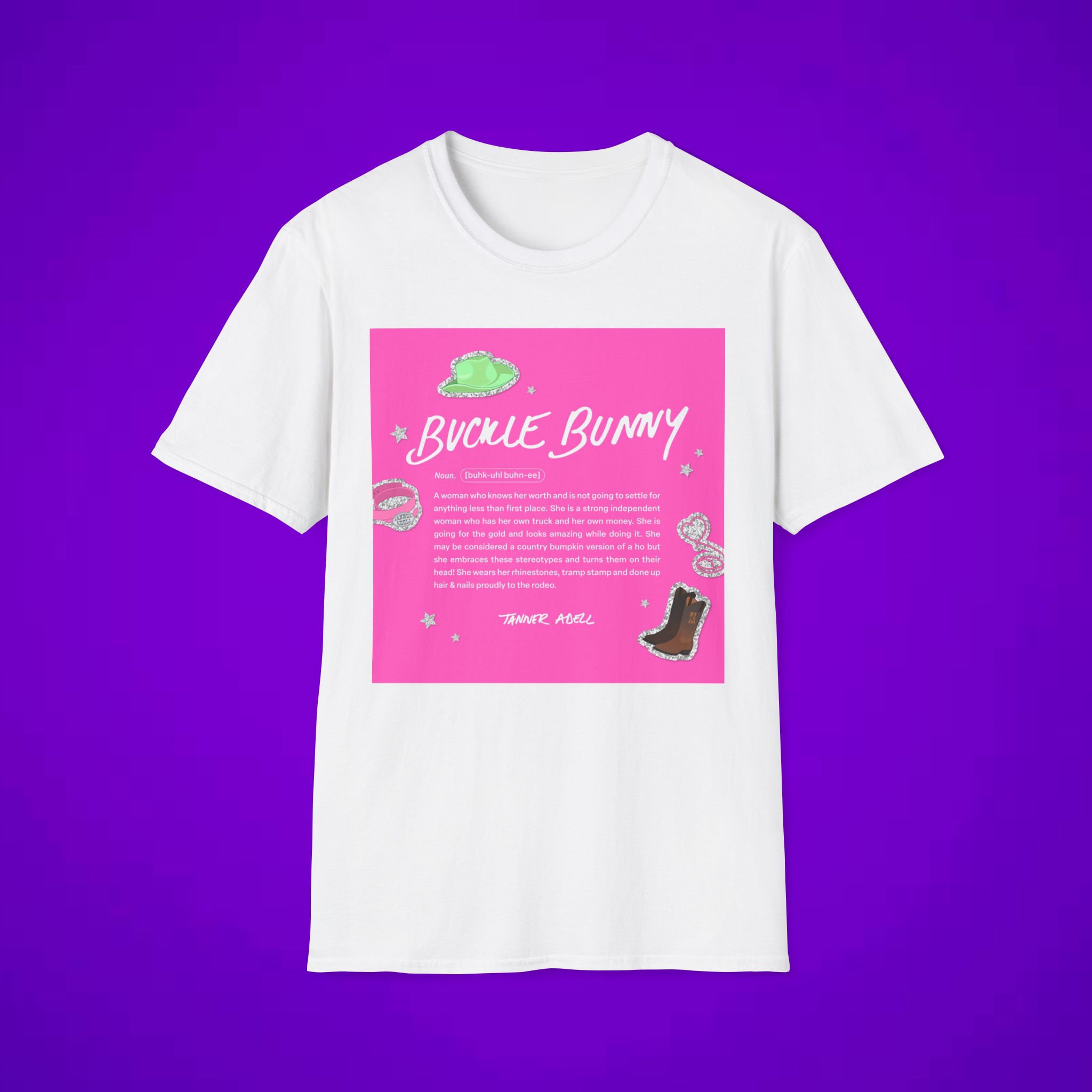 Tanner Adell Buckle Bunny Definition Vintage Style Concert Tee