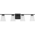 thumbnail image 1 of Tanner Collection Four-Light Matte Black Transitional Vanity Light, 1 of 9