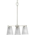 thumbnail image 1 of Tanner Collection Three-Light Brushed Nickel Transitional Chandelier, 1 of 9