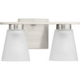 thumbnail image 1 of Tanner Collection Two-Light Brushed Nickel Transitional Vanity Light, 1 of 9