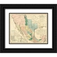 thumbnail image 1 of Tanner, Henry Schenck 14x12 Black Ornate Wood Framed with Double Matting Museum Art Print Titled - A map of the United States of Mexico : as organized and defined by the several acts of the Congress, 1 of 4