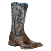 Tanner Mark Boots Men`s Tanner Mark Hand Tool Jungle 12` Volcano Azul Top Sq Toe Boot Multi 7.5 D