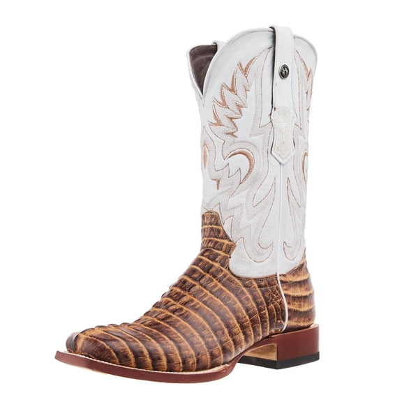 Tanner Mark Boots Men`s Tanner Mark Orix Brown Caiman Tail Print 13in Montana Ice Top Brown 11 D