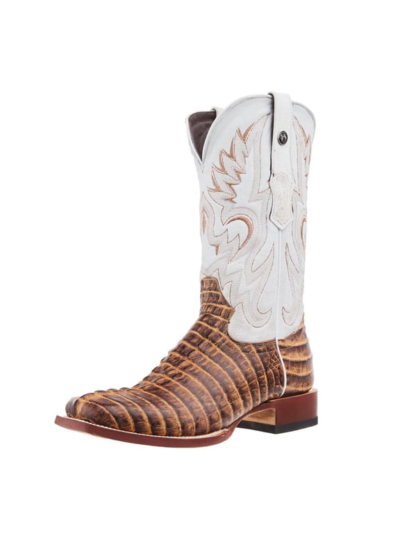 Men`s Tanner Mark Orix Brown Caiman Tail Print 13in Montana Ice Top Brown 11 D