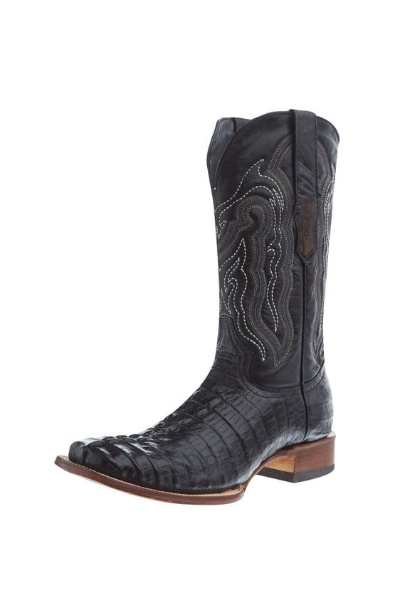 Mens Tanner Mark Black Caiman Tail Print 12in Black Top