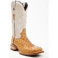 thumbnail image 1 of Tanner Mark Men's Exotic Ostrich Western Boot Broad Square Toe Tan 8 D(M) US, 1 of 7