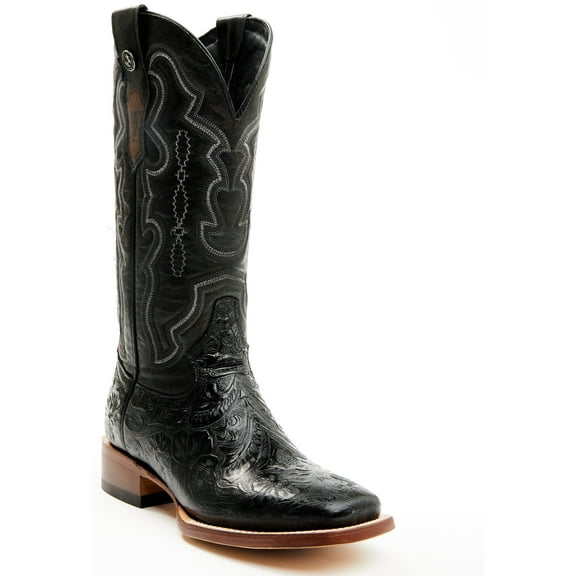 Tanner Mark Women's Mendocino Tooled Western Boot Broad Square Toe - TML201761 5 1/2 M US