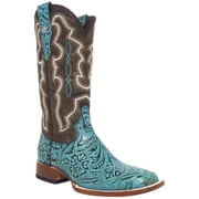 Tanner Mark Womens Women'S Misty Tooled Western Boot Broad Square Toe - TML207067 5 1/2 M US