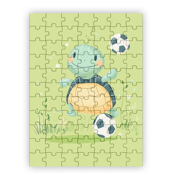 Tanner the Tough-shelled Turtle Jigsaw Puzzle by Dancing Littles Jungle - 88 Pieces