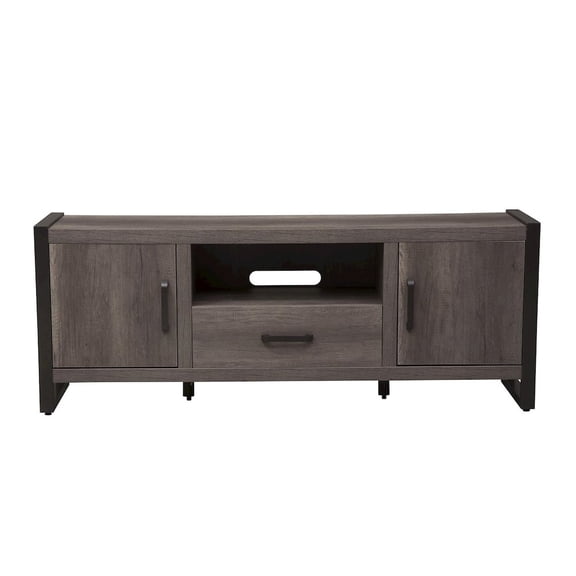 Tanners Creek Melamine Entertainment Center w Piers - Gray