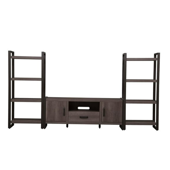 Tanners Creek Medium Gray Opt Entertainment Center w Piers
