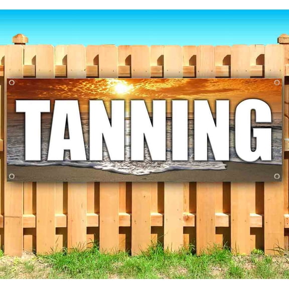 Tanning 13 oz Vinyl Banner With Metal Grommets