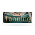thumbnail image 1 of Tanning Banner Sign 18 Inch x 48 Inch | 13 oz Vinyl with Metal Grommets | Heavy-Duty Single-Sided Outdoor Durable Printed High-Quality Weatherproof | Made in the USA, 1 of 6