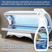 Tanning Bed Cleaner for Indoor Tanning Beds, Plastic Solution Spray Cleaner, Eliminating Particles Potentially Found in Tanning Salons Spas Centers, Health Clubs 16.91Fl oz