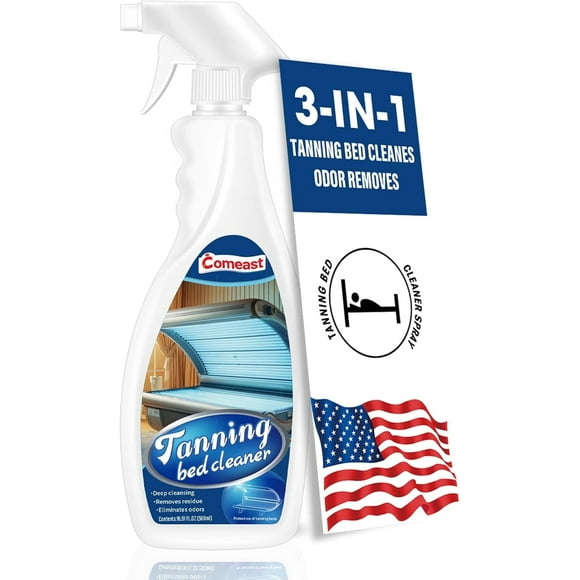 Tanning Bed Cleaner for Indoor Tanning Beds, Plastic Solution Spray Cleaner, Eliminating Particles Potentially Found in Tanning Salons Spas Centers, Health Clubs 16.91Fl oz