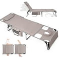 Tanning Chair with Face Hole, Folding Chaise Lounge Chair, Heavy Duty