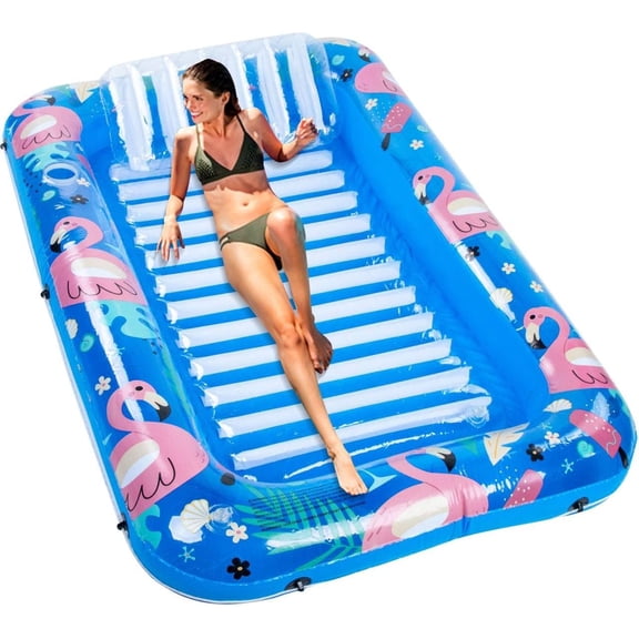 Tanning Pool for Adults -Inflatable Tanning Pool - Pool Floats Adult Size-Pool Floats Lounger with Comfort Pillow-Suntan Tub-Tanning Pool Raft Tub for Swimming Pools in Summer