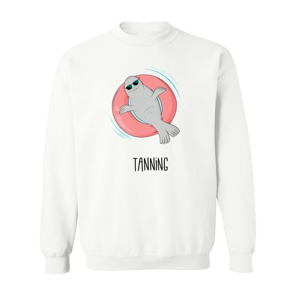 Tanning Seal. Sweatshirt Women -Image by Shutterstock, Female 3X-Large