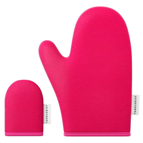 Tanologist Face + Body Mitt Duo, For Tanning Mousse, Water & Gradual Tan, Streak-Free Self-Tanner Application, Use With Face Tanner, Reusable & Machine Washable, Vegan & Cruelty-Free, 2 Count