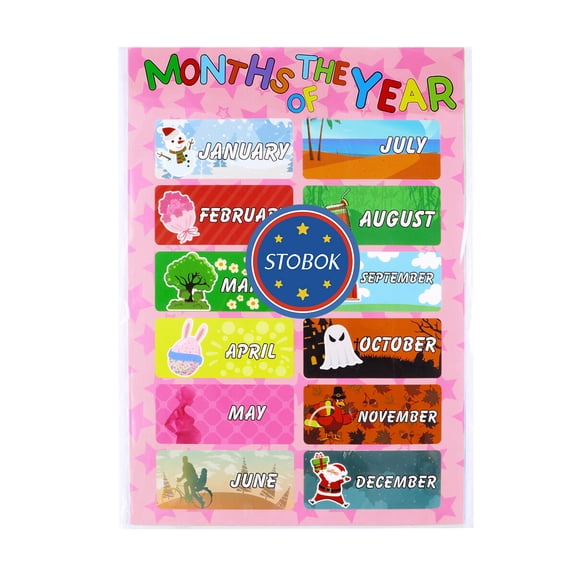 LULULION Home Schooling Supplies Educational Preschool Posters Multi 10Pcs