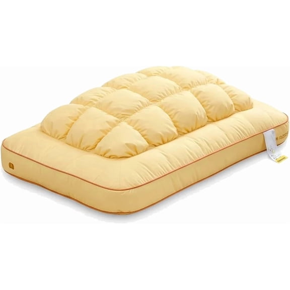 Tanrewsis Nublia Pineapple Pillow, Pineapple Cloud-Like Down Pillow, Balanced Softness +Support, Ideal for Back + Side Sleepers, 20 * 30inch (B Yellow)